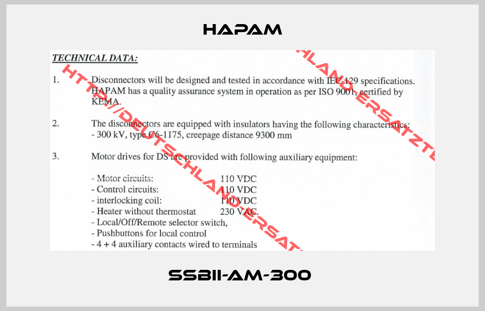 Hapam-SSBII-AM-300 
