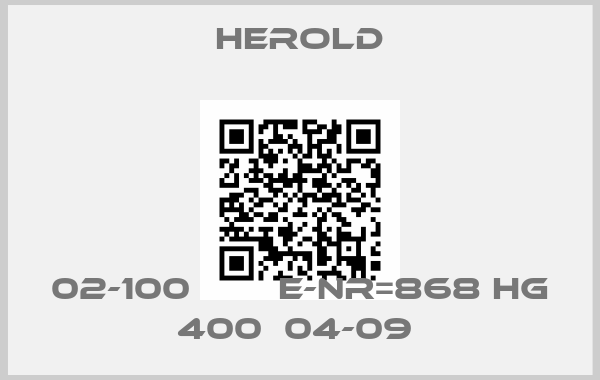 HEROLD-02-100        E-nr=868 HG 400  04-09 