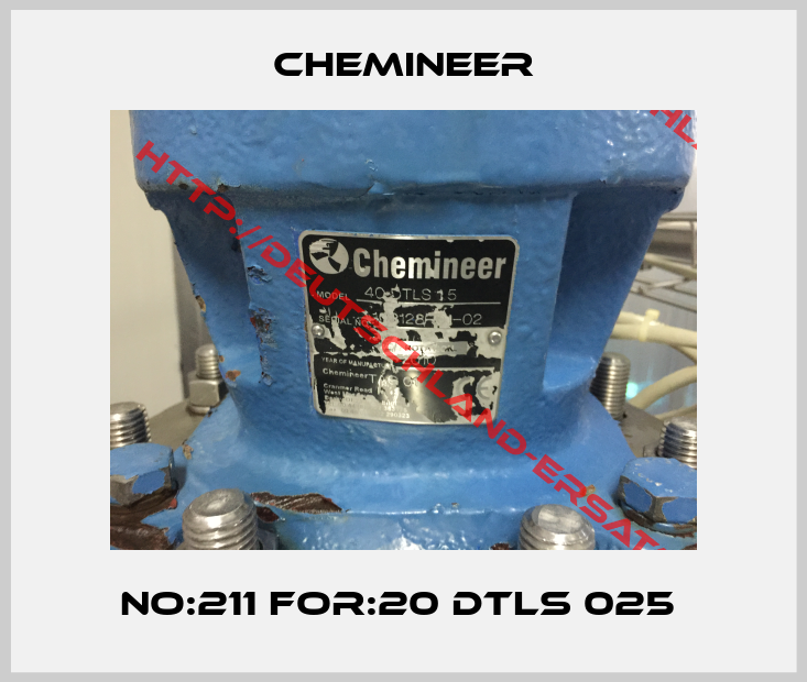 Chemineer-No:211 For:20 DTLS 025 