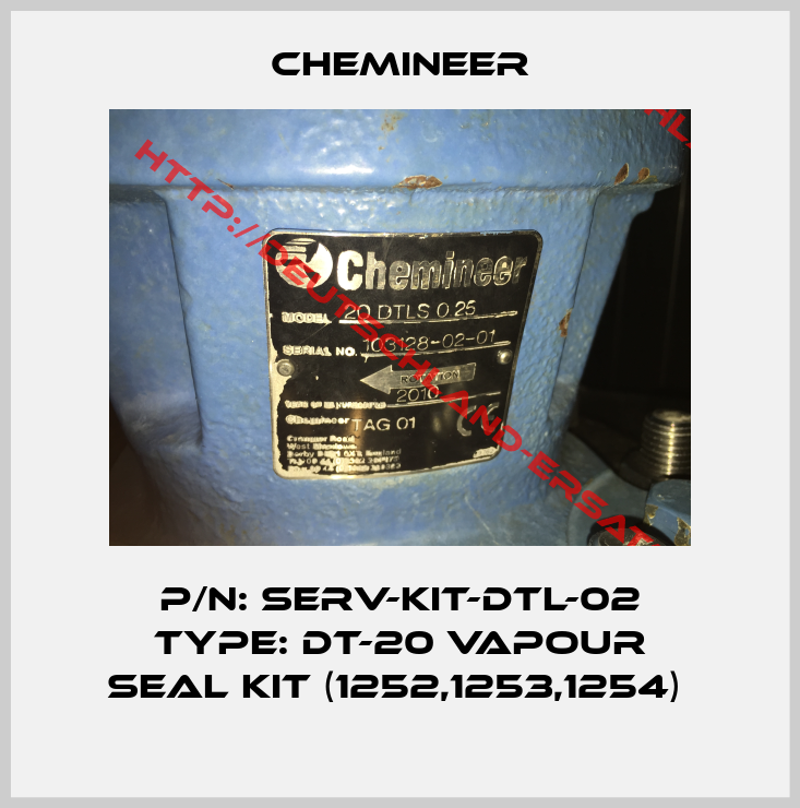 Chemineer-P/N: SERV-KIT-DTL-02 Type: DT-20 Vapour Seal Kit (1252,1253,1254) 