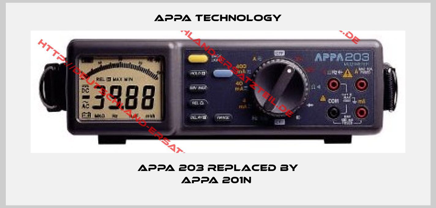 APPA TECHNOLOGY-APPA 203 replaced by APPA 201N 