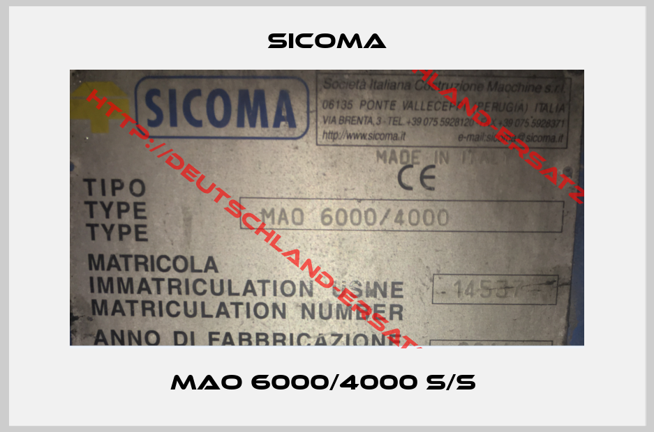 SICOMA-MAO 6000/4000 S/S 