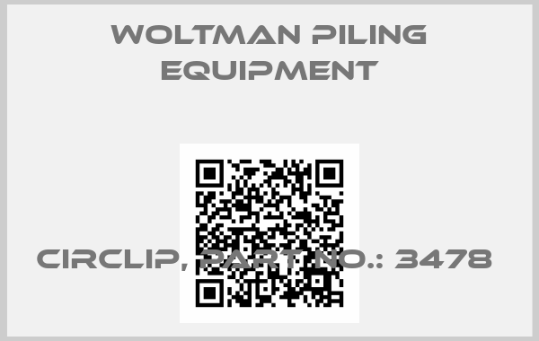 Woltman Piling Equipment-Circlip, part no.: 3478 