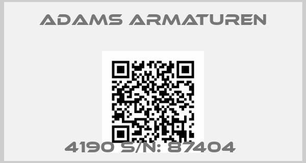 Adams Armaturen-4190 S/N: 87404 