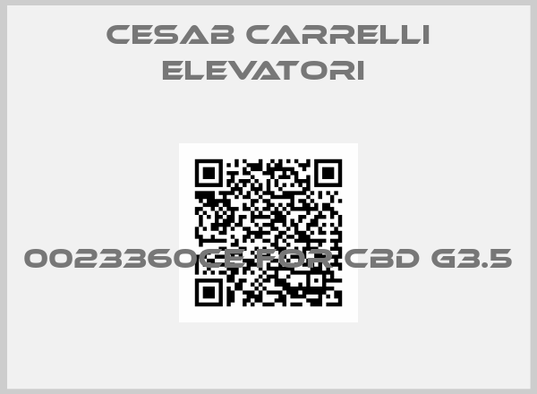 Cesab Carrelli Elevatori -0023360CE for CBD G3.5 