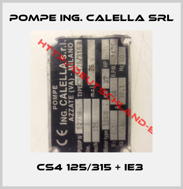 Pompe Ing. Calella Srl-CS4 125/315 + IE3 
