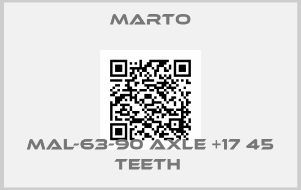Marto-MAL-63-90 axle +17 45 teeth 