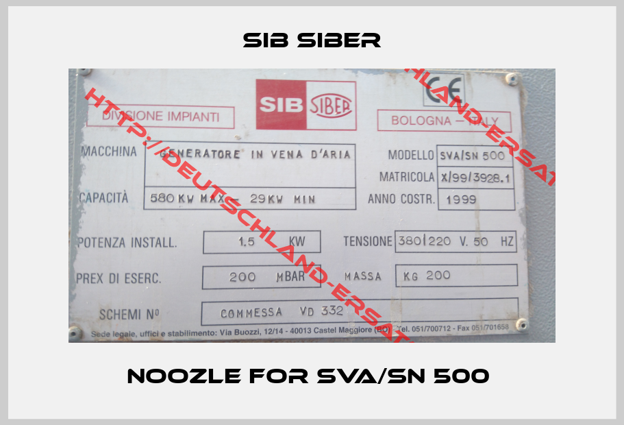 SIB SIBER-Noozle For SVA/SN 500 