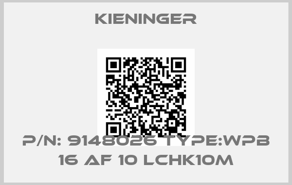Kieninger-P/N: 9148026 Type:WPB 16 AF 10 LCHK10M