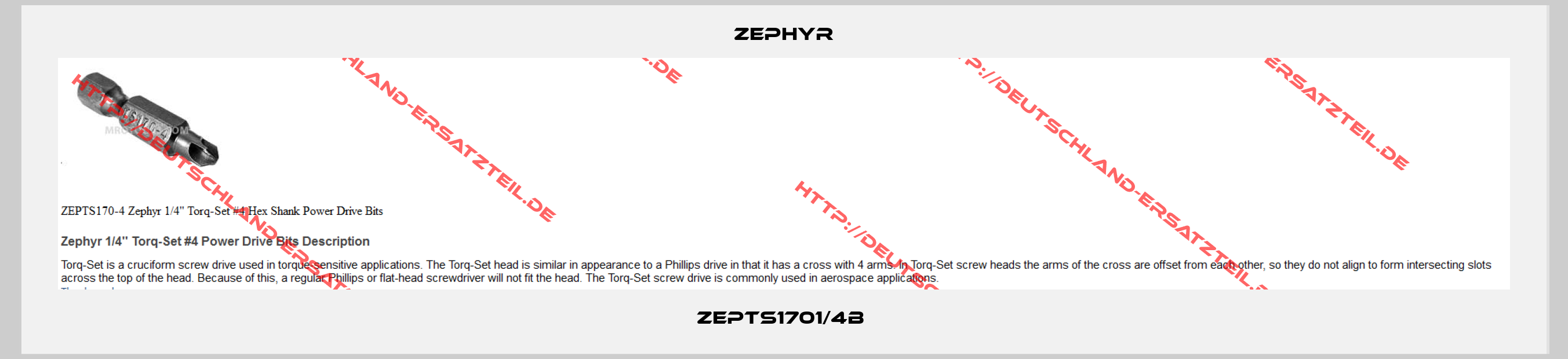 Zephyr-ZEPTS1701/4B 