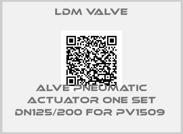 LDM Valve-ALVE PNEUMATIC ACTUATOR ONE SET DN125/200 FOR PV1509 