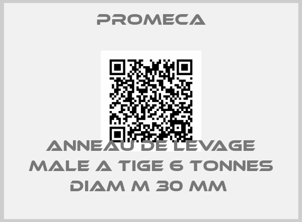 Promeca-ANNEAU DE LEVAGE MALE A TIGE 6 TONNES DIAM M 30 MM 