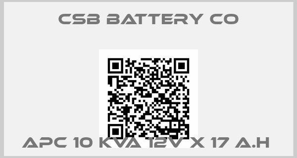 CSB Battery Co-APC 10 KVA 12V X 17 A.H 