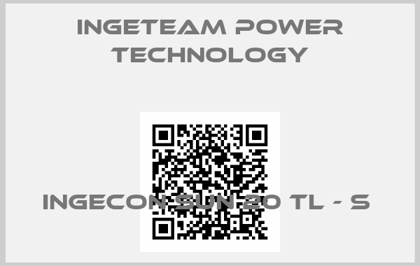 Ingeteam Power Technology-INGECON SUN 20 TL - S 