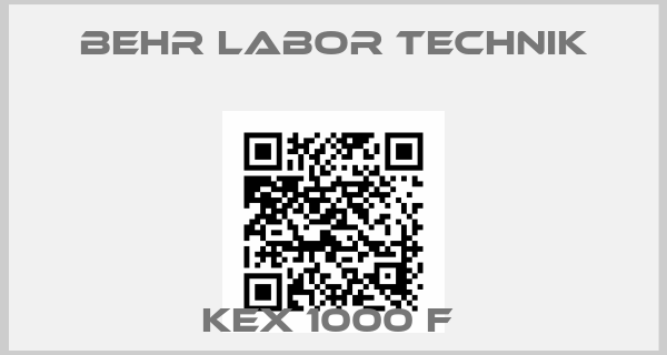 Behr Labor Technik-KEX 1000 F 