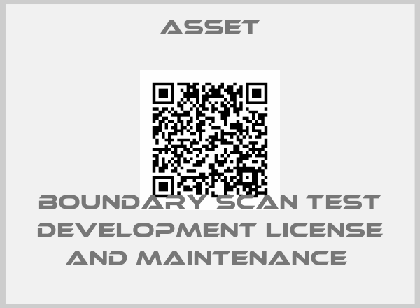 Asset-Boundary Scan Test Development License and Maintenance 