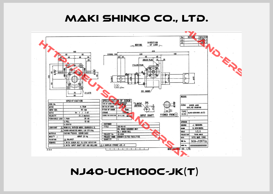 Maki Shinko Co., Ltd.-NJ40-UCH100C-JK(T) 