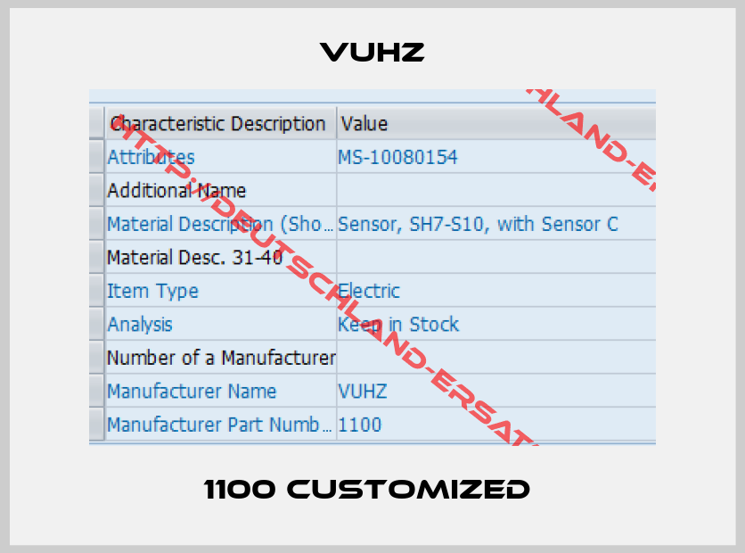 Vuhz-1100 customized 