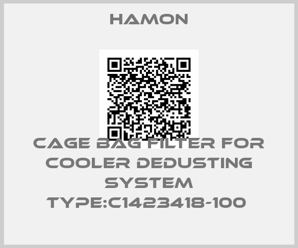 Hamon-Cage bag filter for Cooler dedusting system type:C1423418-100 