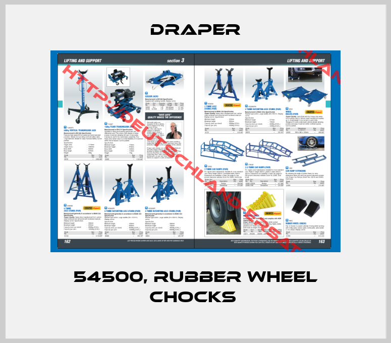 Draper-54500, rubber wheel chocks 