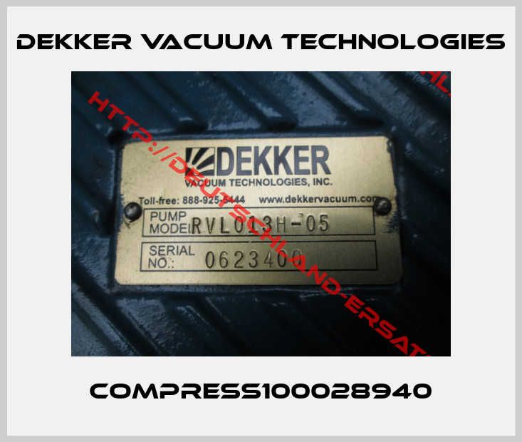 Dekker Vacuum Technologies-COMPRESS100028940