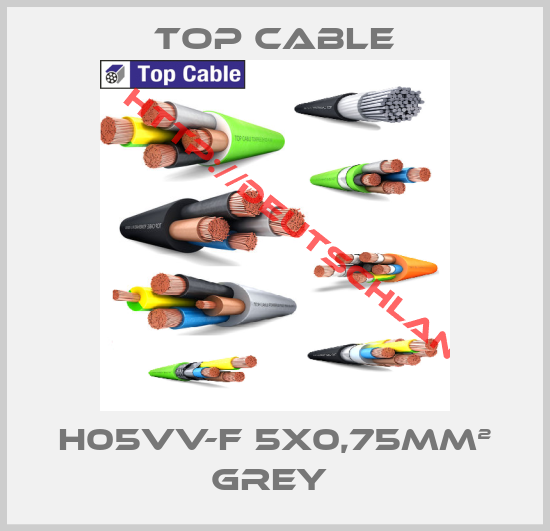 TOP cable-H05VV-F 5x0,75mm² grey 