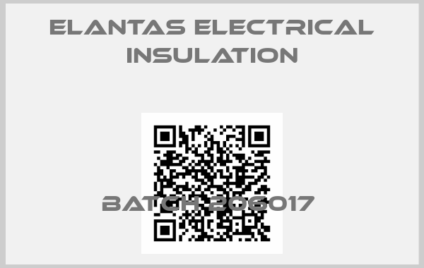 ELANTAS Electrical Insulation-BATCH 206017 