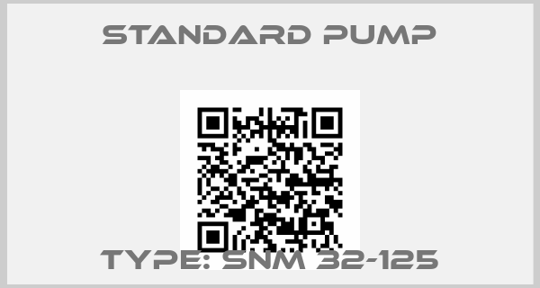 Standard Pump-TYPE: SNM 32-125