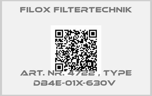 Filox Filtertechnik-Art. Nr. 4722 , type DB4E-01X-630V 