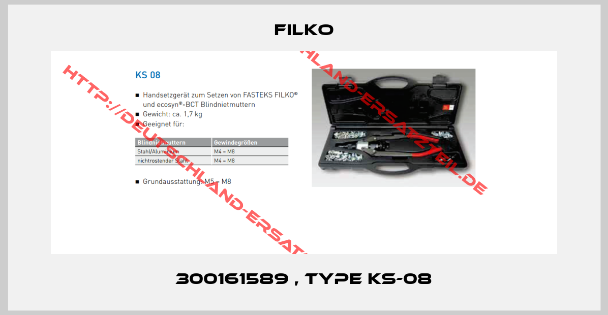 Filko-300161589 , type KS-08