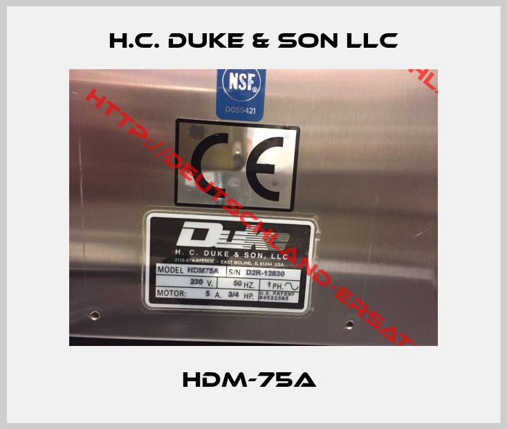 H.C. Duke & Son LLC- HDM-75A 