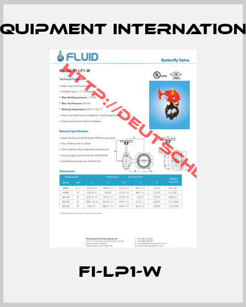 Fluid Equipment International Ltd.-FI-LP1-W 