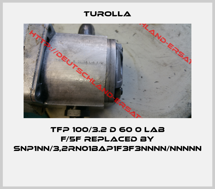 Turolla-TFP 100/3.2 D 60 0 LAB F/5F Replaced by SNP1NN/3,2RN01BAP1F3F3NNNN/NNNNN 