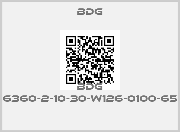 Bdg-BDG 6360-2-10-30-W126-0100-65 