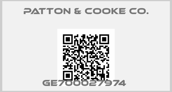 Patton & Cooke Co.-GE700027974 