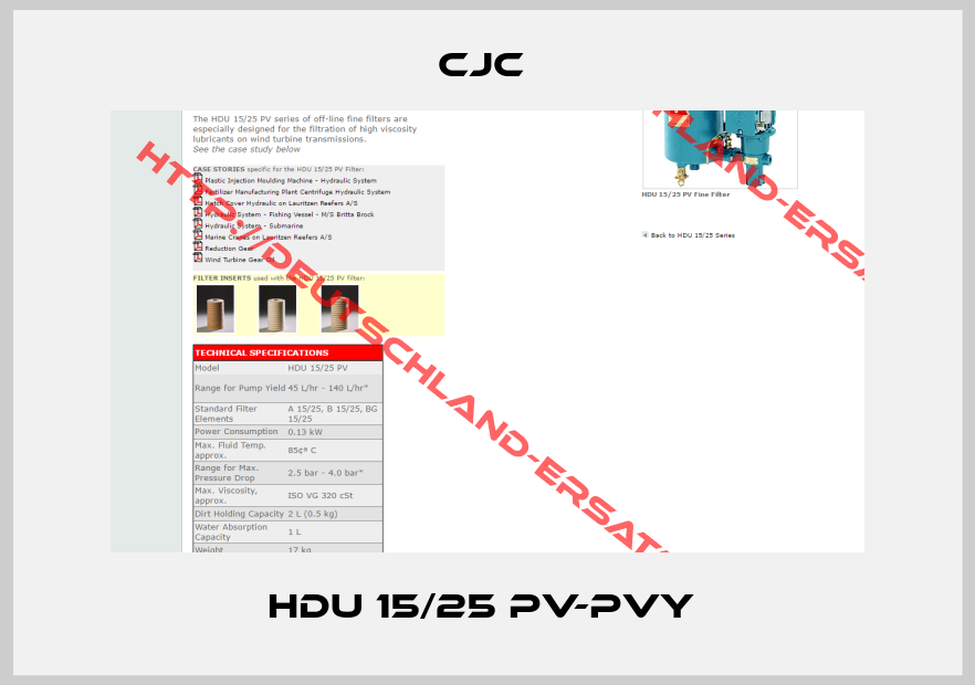 CJC -HDU 15/25 PV-PVY 
