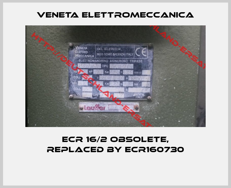 Veneta elettromeccanica-ECR 16/2 obsolete, replaced by ECR160730 