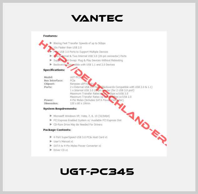 Vantec -UGT-PC345 