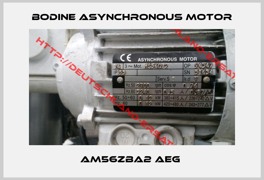 BODINE Asynchronous motor-AM56ZBA2 AEG 