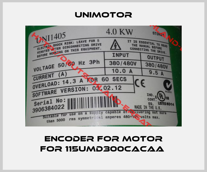 UNIMOTOR-Encoder For Motor For 115UMD300CACAA 
