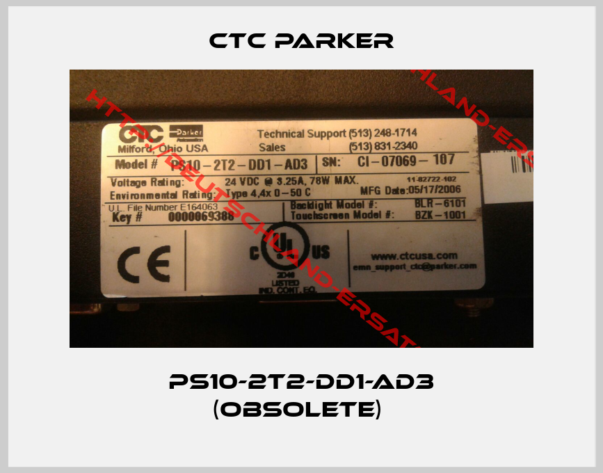 CTC PARKER-PS10-2T2-DD1-AD3 (obsolete) 