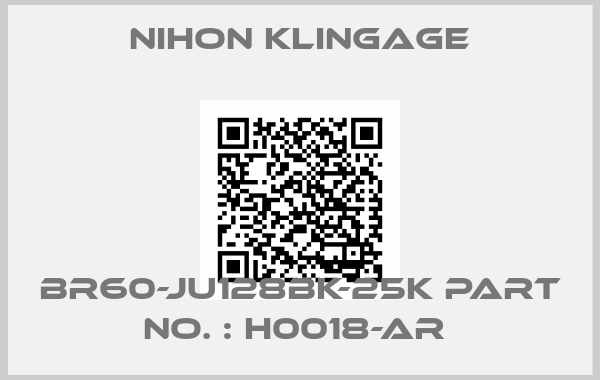 Nihon klingage-BR60-JU128BK-25K PART NO. : H0018-AR 