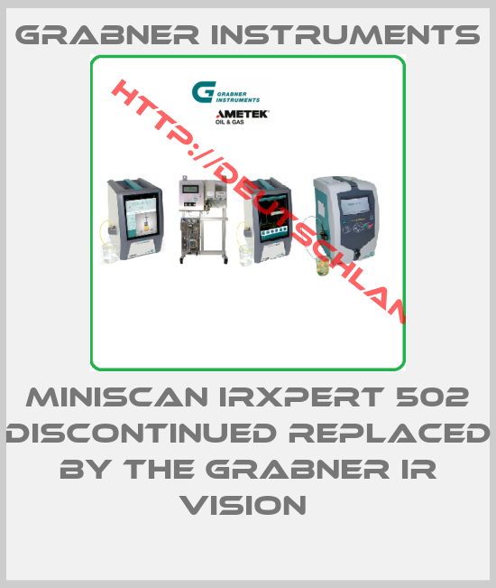 Grabner Instruments-Miniscan IRXpert 502 discontinued replaced by the Grabner IR Vision 