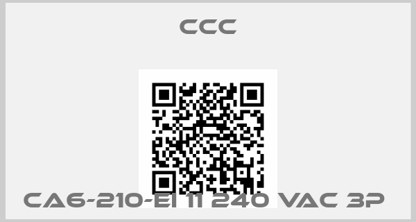 ccc-CA6-210-EI 11 240 VAC 3P 
