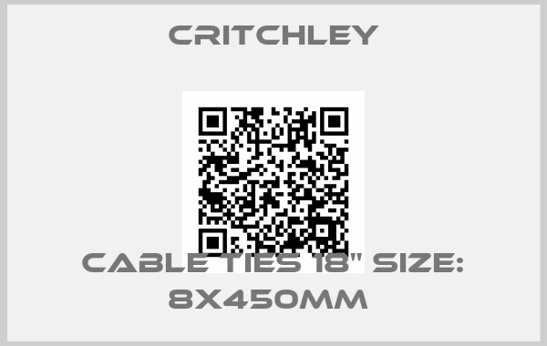 Critchley-CABLE TIES 18" SIZE: 8X450MM 
