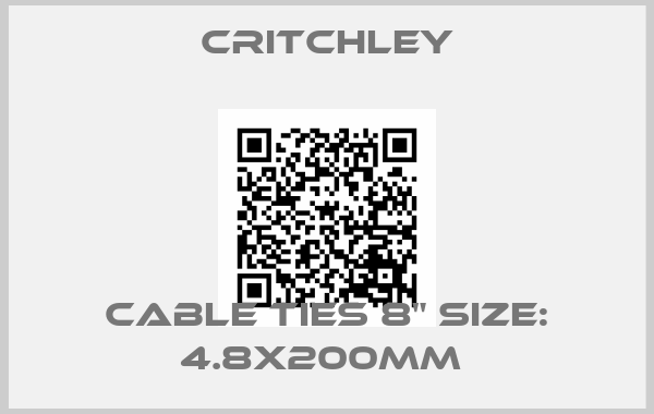 Critchley-CABLE TIES 8" SIZE: 4.8X200MM 