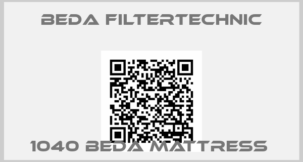 Beda Filtertechnic-1040 BEDA MATTRESS 
