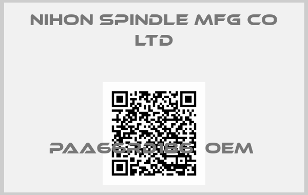NIHON SPINDLE MFG CO LTD-PAA66RD186  OEM 