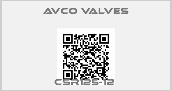 Avco valves-CSR125-12 