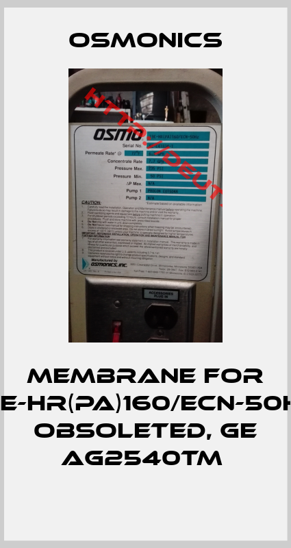 OSMONICS-Membrane for 19E-HR(PA)160/ECN-50Hz obsoleted, GE AG2540TM 